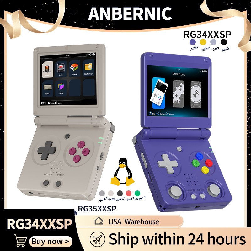 Gaming Console Retro Handheld - Anbernic RG34XXSP RG35XXSP Перекидная портативная игровая