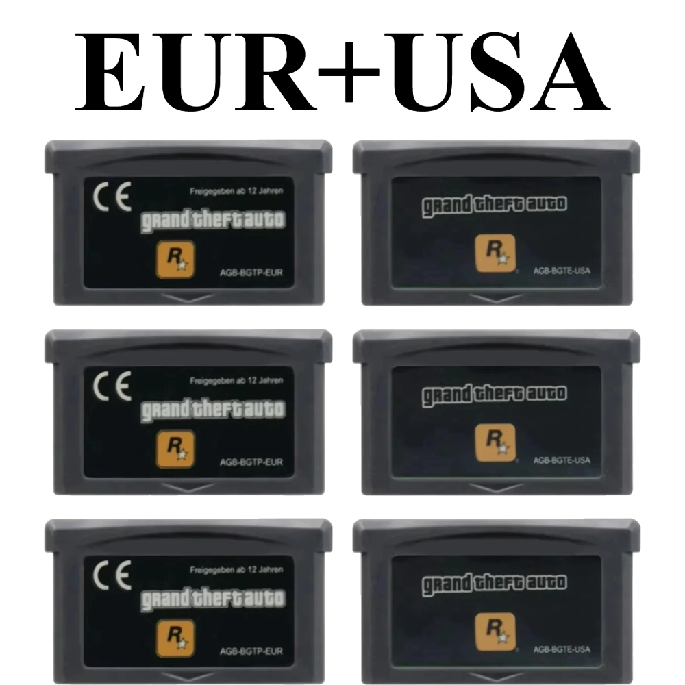 Gaming Console Video - 2 стиля: игровые картриджи GBA (США/Европа)